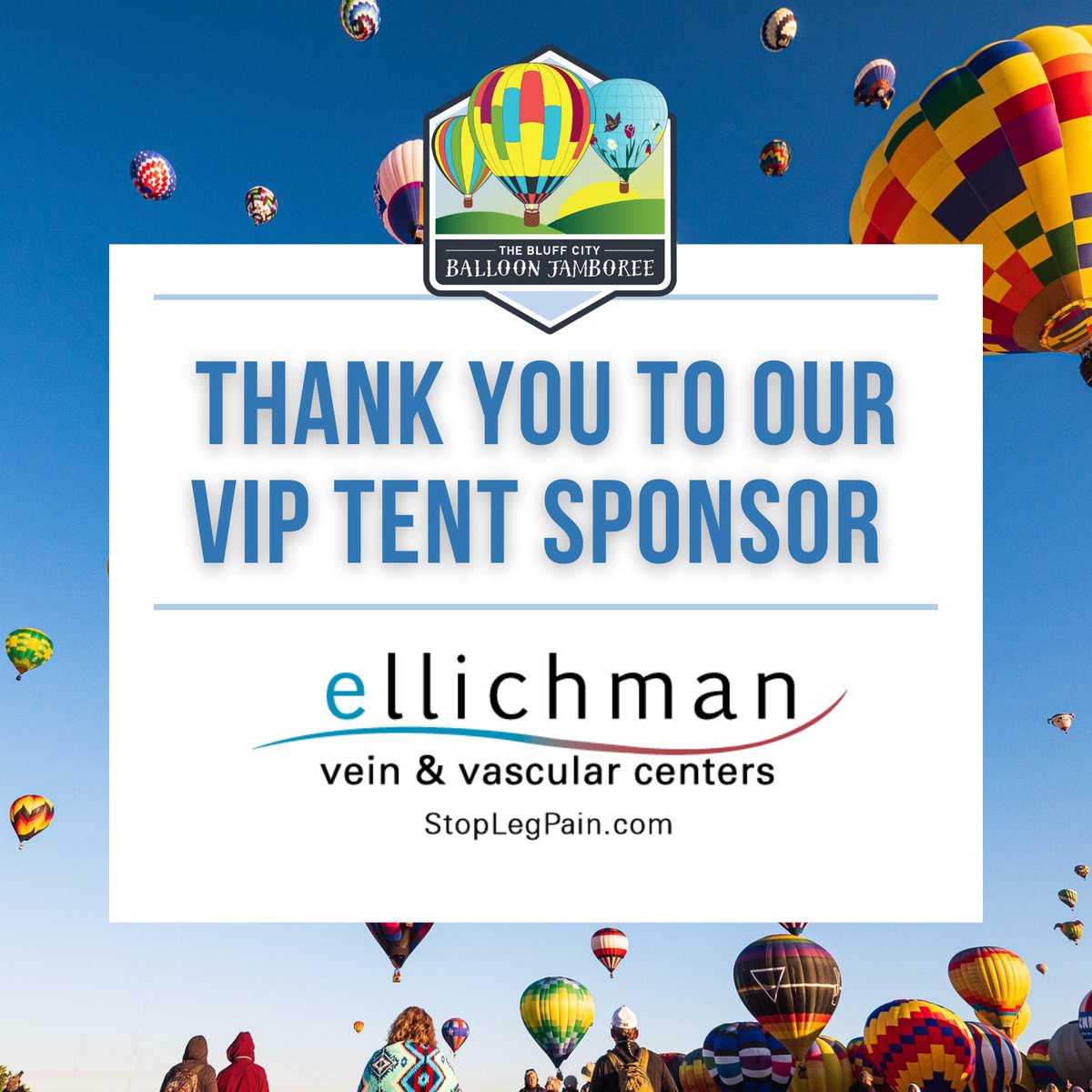 A big thank you to Ellichman Vein &amp; Vascular Centers for sponsoring our VIP tent! 💙
