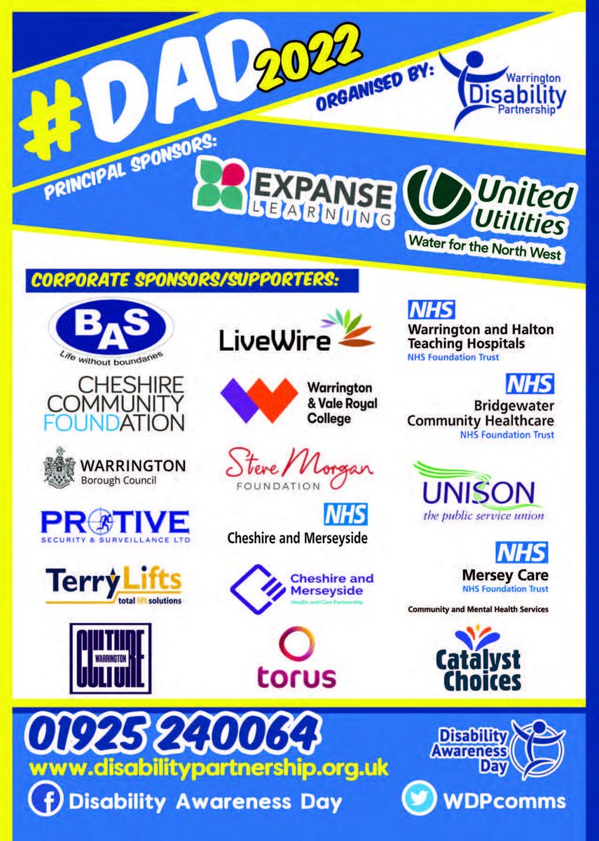 31 Days to go until our 31st Disability Awareness Day! #DAD2022 

Planning to come to the event? Check out our website for more info. disabilityawarenessday.org.uk/about/