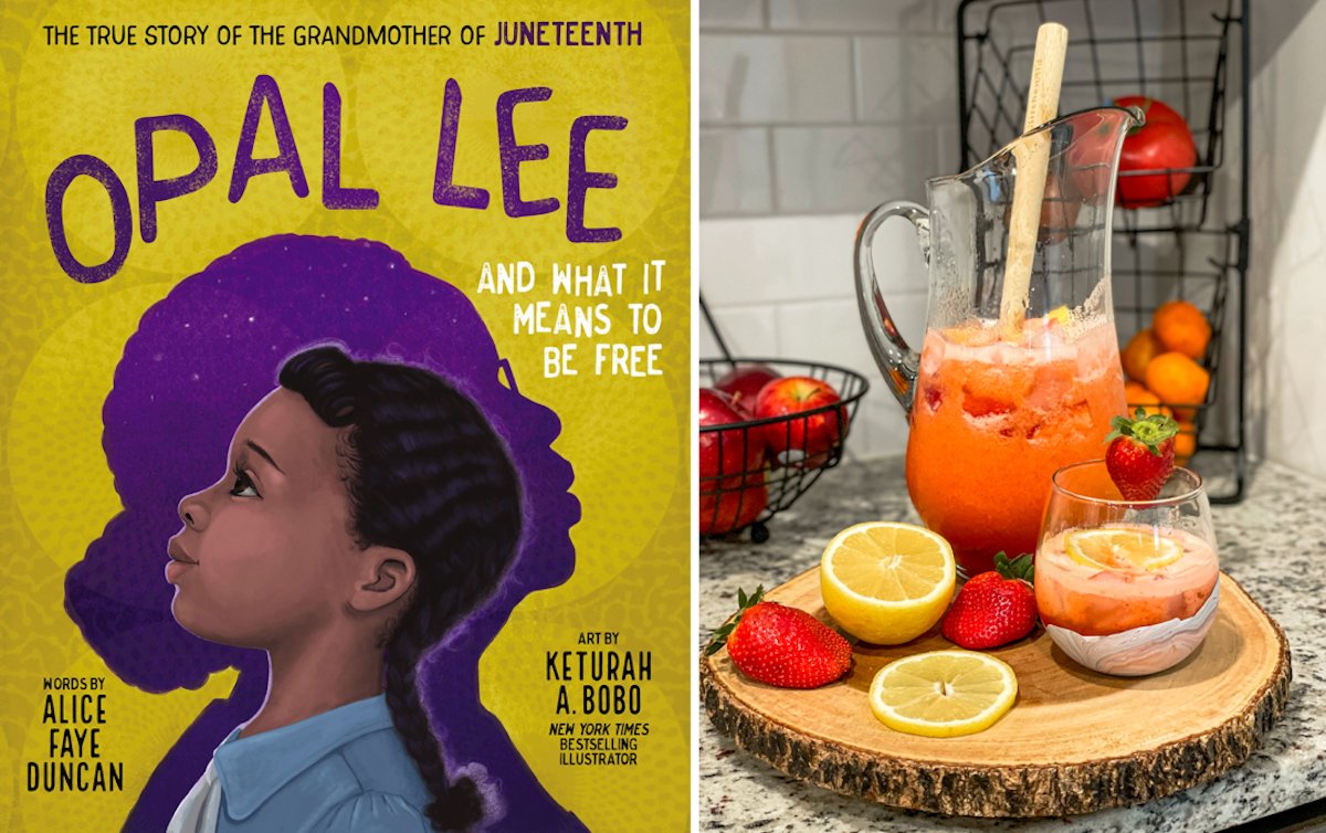 gardenandgun's tweet photo. In her latest picture book, Alice Faye Duncan (@AliceFa41743636) teaches children the story of Opal Lee’s decades-long campaign to make Juneteenth a national holiday. Read our interview with Duncan—and get the recipe for her celebratory sipper—here: https://t.co/QNktPcKhc5 https://t.co/kKLvbO1i9i