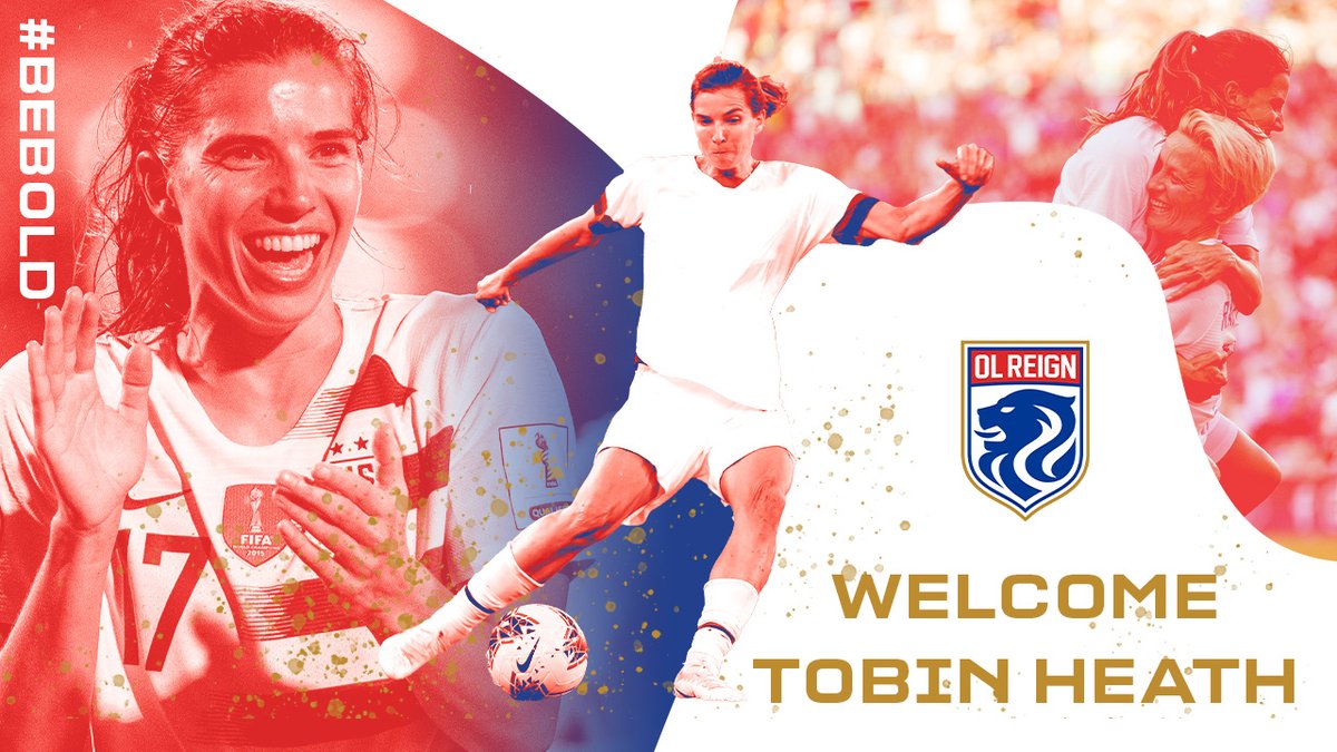 reignfc's tweet photo. OL Reign Acquires Rights to Tobin Heath in Trade with Racing Louisville FC

➡️ https://t.co/9jvyhqYOkD

#BoldTogether https://t.co/vn1I3h2vO3