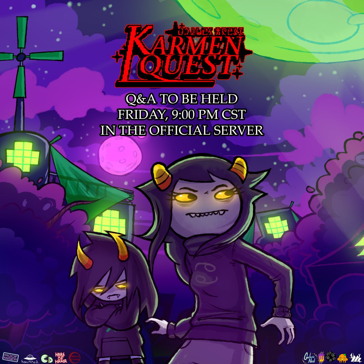 OFFICIAL SERVER IS UP! There will also be a Q&amp;A hosted there on Friday, 9:00 PM CST!
We hope to see everyone interested there and we also hope you enjoy the server!
LINK: discord.gg/c7p9nX4H4p
HQ IMAGE (Credits to @Toreodere ): tinyurl.com/3r83jbfk
#Homestuck