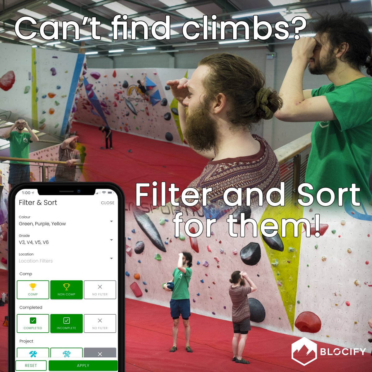 BlocifyApp's tweet photo. In our last major release we refreshed our Filter &amp; Sort UI📱to make it easier to understand and use.

It has never been easier to find that climb you are looking for!

Let us know about other improvements you would like to see!

#ICanSeeClearlyNow #blocify #boulderingApp https://t.co/pBpn9a75iI
