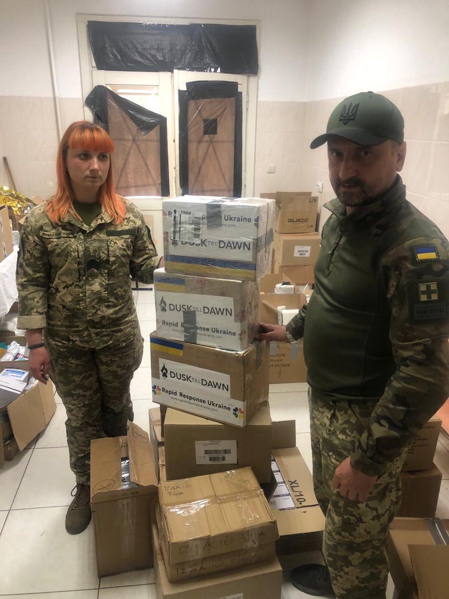 Thanks to @DTD_Club @DTD_Live <a href="/SimonTrumperDTD/">Simon Aces Trumper</a> Jon Kalmar <a href="/00Steels/">Philip Steels</a> and Alex. Urgent supplies reaching front line battalions in #Ukraine️. Please support <a href="/rapidresponseUA/">Rapid Response Ukraine</a>