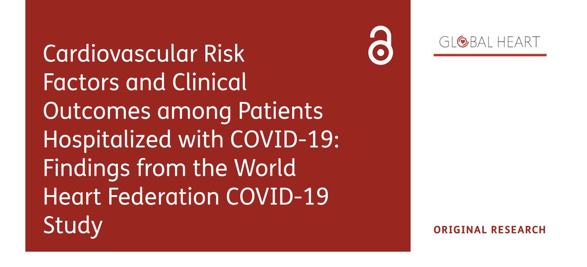 📢 In 2020, we launched a global study on #CVD and #COVID19 to better understand outcomes and cardiovascular risk factors in hospitalized patients with #coronavirus. Here are our findings: globalheartjournal.com/articles/10.53…