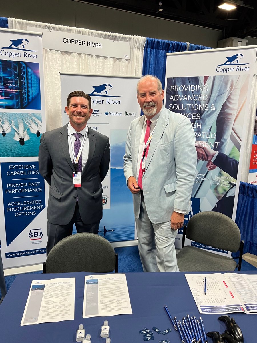 CopperRiverES's tweet photo. We're here at booth #631 at the 31st Annual Government Procurement Conference! Come by to meet the Copper River team and learn more about our solutions and services. #SBA8a #smallbusiness #technology #procurement #31stGPC https://t.co/v1kfMw42OG