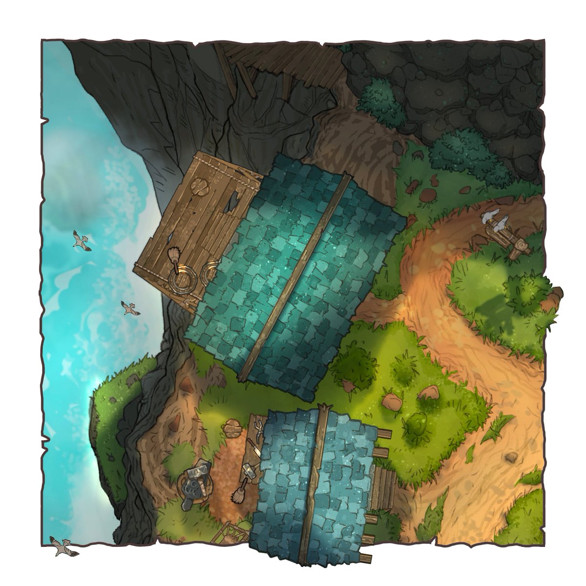 MapHatchery's tweet image. We didn't show off too much of our Abandoned Village map from the 30th so we wanted to go back showcase it! 

#battlemaps #ttrpg #dnd5e