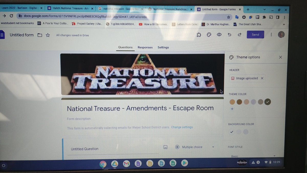 BryanHatch1's tweet photo. WSDLearn, #wsdlevelup, and #LevelUpLearn Working on my Escape Room Google Form.
Burlison's presentation was AMAZING. Leveled up, for sure, with this training https://t.co/ZXLRgmADo2