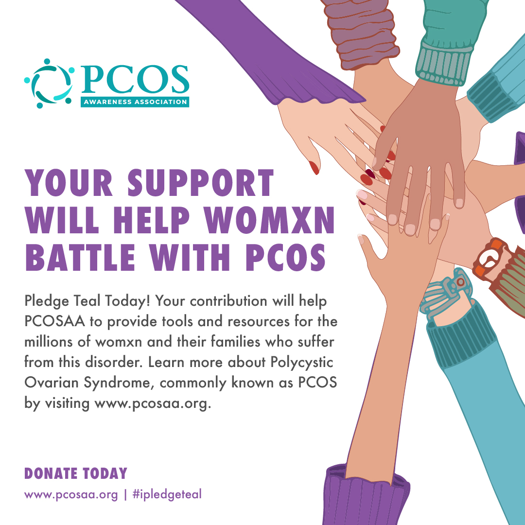 PCOSAA's tweet photo. Help us reach our goals for 2022. Donate Now! #pcos #pcosaa #polycysticovariansyndrome #polycysticovarysyndrome #pcossupport #pcoshealth #pcosinformation #pcosresources #pcosresearch #ipledgeteal #atealofheart #donate #give #givinghelps #thankfulthursday https://t.co/UKKIk0cYtD