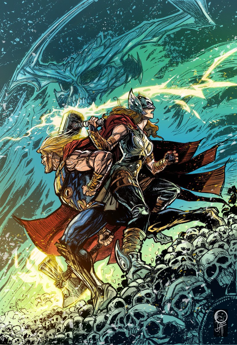 DanieleAfferni's tweet photo. it's almost time to Love (and Thunder…)
Feat. Surtur, faraway in background.
#ThorLoveAndThunder #thor #MarvelDaf #marvell #comics #coverart #avengers #janefoster #ladythor #Surtur #mcu #dafcomics #marvelcomics
@MarvelStudios @Marvel @Magnus_Arts https://t.co/zOQmDCYo6O