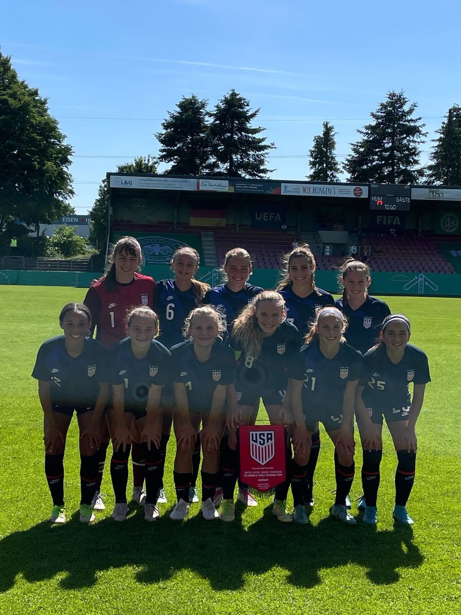 The #U15WYNT impressively swept its two-game European tour with a 3-1 win over GER yesterday on goals from Alex Pfeiffer, Ainsley McCammon and Kennedy Fuller. USA also beat NED, 3-0. Well done!