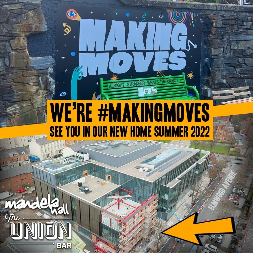 ➡️ 𝗪𝗘'𝗥𝗘 #𝗠𝗔𝗞𝗜𝗡𝗚𝗠𝗢𝗩𝗘𝗦 ➡️ That's right, we're moving from #TheSpeakeasy back across the road into the brand new Students' Union Bar and @mandelahall this summer and we're taking our full lineup with us! 📧 Sign up to keep up to date speakeasybelfast.com/making-moves
