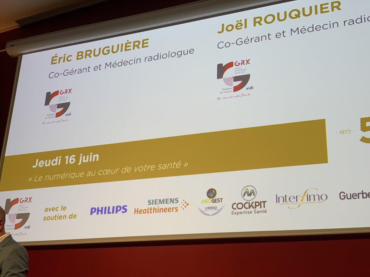 Les 50 ans de #GRX avec Céline Bon Présidente de <a href="/Prevaly31/">Prevaly</a> 🎂 ! L’occasion d’échanger sur « le numérique au cœur de votre santé » avec Dominique Pons. 
Merci à Maylis Guiguen 
<a href="/MEDEF31/">MEDEF Haute-Garonne</a> <a href="/PhilipsFrance/">Philips France</a> <a href="/SiemensHealthFR/">Siemens Healthineers</a> <a href="/MEDGEST1/">MEDGEST</a> <a href="/Interfimo/">Interfimo</a> <a href="/GuerbetGroup/">Guerbet Group</a> @NEHSDIGITAL <a href="/ebruguiere/">Bruguière Eric</a>