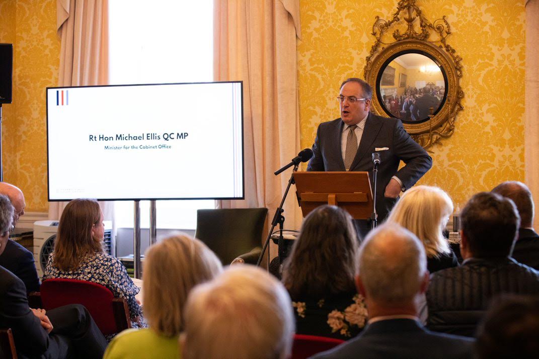 Yesterday, Ministers @Michael_Ellis1 and @LeoDochertyUK attended the @CovenantTrust breakfast to highlight some of the government funded programmes of work that support veterans' mental health and wellbeing