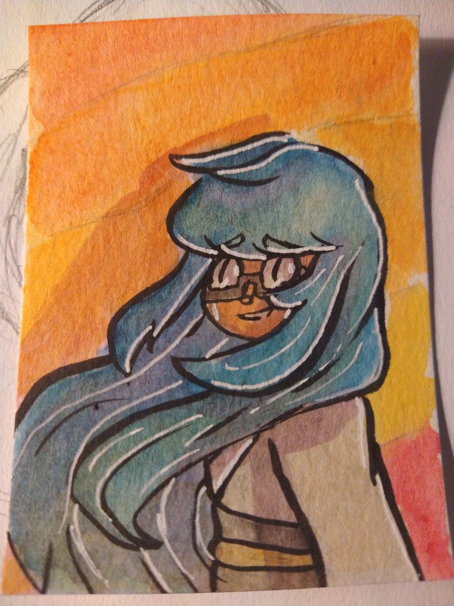 (( I decided I'm not painting her digitally again. Only cute watercolor portraits