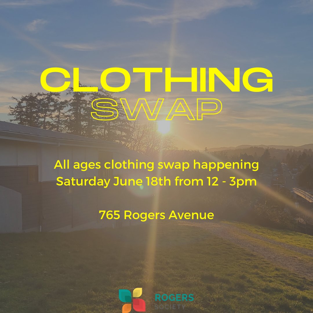 rogerssociety's tweet photo. It's time to let go of some of those clothes you haven't touched all season!
All ages clothing swap taking place this Saturday at 12pm at Rogers Society.
Join us to revamp you and your families wardrobe.
#rogerssociety #getcentred #victoriabc #victorialocal #yyj #yyjbusines https://t.co/M6hqaDrzQ3