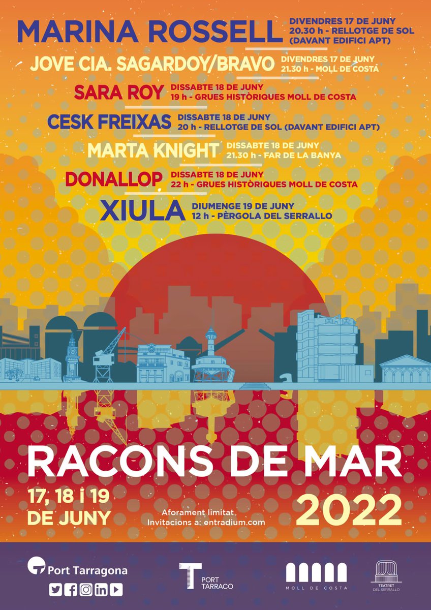 🔴Hem reubicat alguns espectacles per causes alienes a l’organització però en el mateix entorn portuari. Disculpeu les molèsties.
