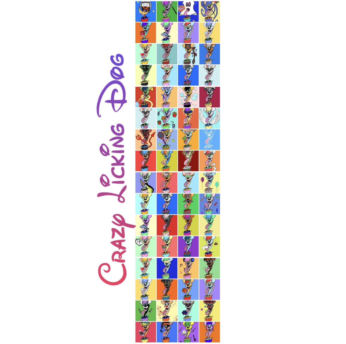 📌Crazy Licking Dog                                          #OpenSeaNFT #NFTs #CryptoArtwork #NFTCollection #NFTCommunity #nftcollector