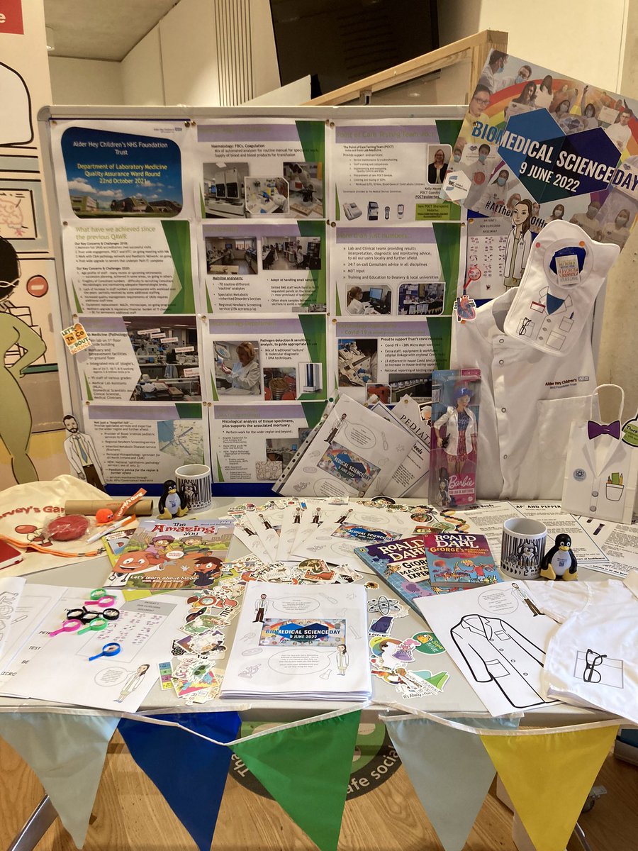 AlderHeyLabMed's tweet photo. 🔬🦠 👨🏽‍🔬 Our Biomedical Scientist Day 👩🏽‍🔬🆎🧫
Finally, we advertised to our professionals @AlderHey Institute in the Park! We are a key part in the hospital and we are work together to benefit our patients @IBMScience #biomedicalscienceday2022 @Laird_Admiral https://t.co/GElhUBAlUi