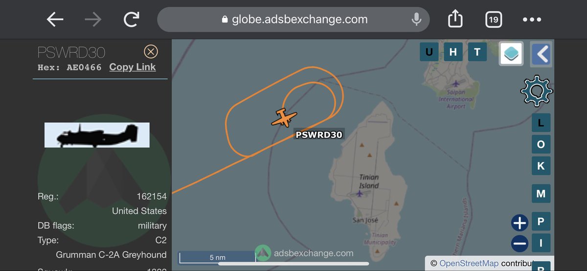 TheSnoopySnoop's tweet photo. #PSWRD30 C-2A Greyhound #AE0466 162154 US Navy
Buzzing around Tinian Island, North Mariana Islands at 1300ft

#haveglass #avgeek #milair #planespotting https://t.co/kDzsOU44T4