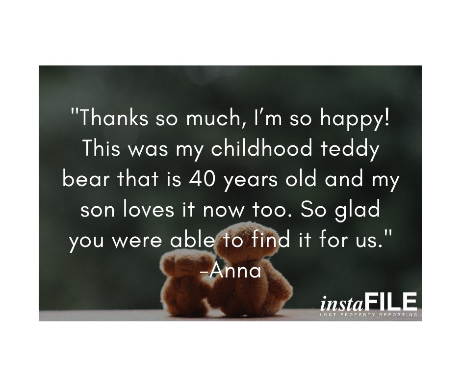 InstafileR's tweet photo. It was our pleasure to help reunite you with your Teddy!

Lost something at an airport or on an airline? Let us help!

More information at: https://t.co/vo16Ow8qxp https://t.co/TXFBiRQAiP