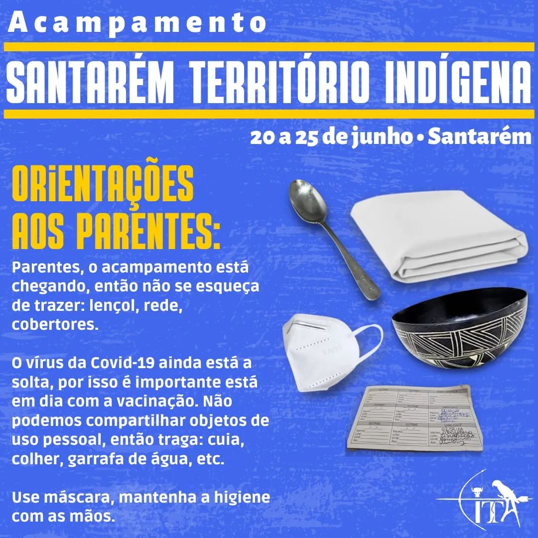 citabt's tweet photo. Parentes! Companheiros! Está se aproximando o nosso acampamento, não esqueça de levar seu Kit Acampamento: Máscara, carteira de vacina, cuia, copo, talheres, lençol, rede/barracas, cordas.

Use máscara e mantenha a higiene das mãos!

Siga @Citabt para fortalecer o movimento. https://t.co/6pmJgIIoUr