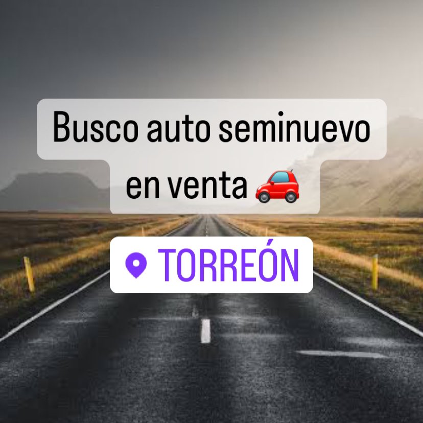 jessymmtz13's tweet photo. Amigos ayúdenme a encontrar carro 🚗🙏 Necesito comprar uno 

#AutoEnVenta #Seminuevo #Torreon https://t.co/zYdR69HaJf