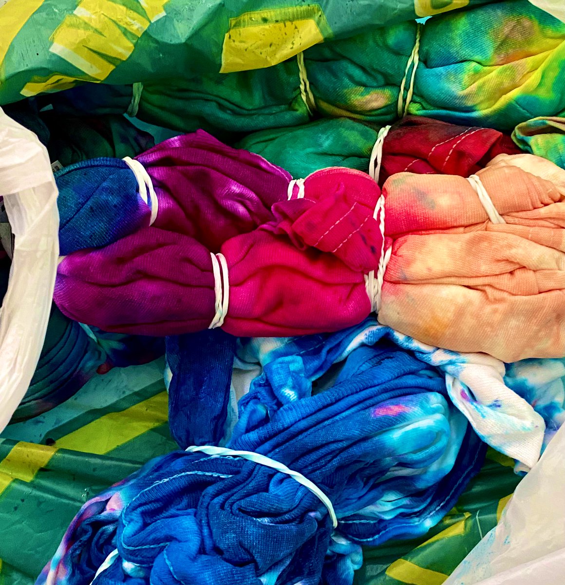 CliffordBoweyPS's tweet photo. School wide tie-dying in preparation for the big event 💥…. Pride Parade on Tuesday, June 21! Lots of brilliant colours and happy faces as we celebrate another one of our 30 Days of CBowey Pride 🌈 https://t.co/9qlaKpcakR