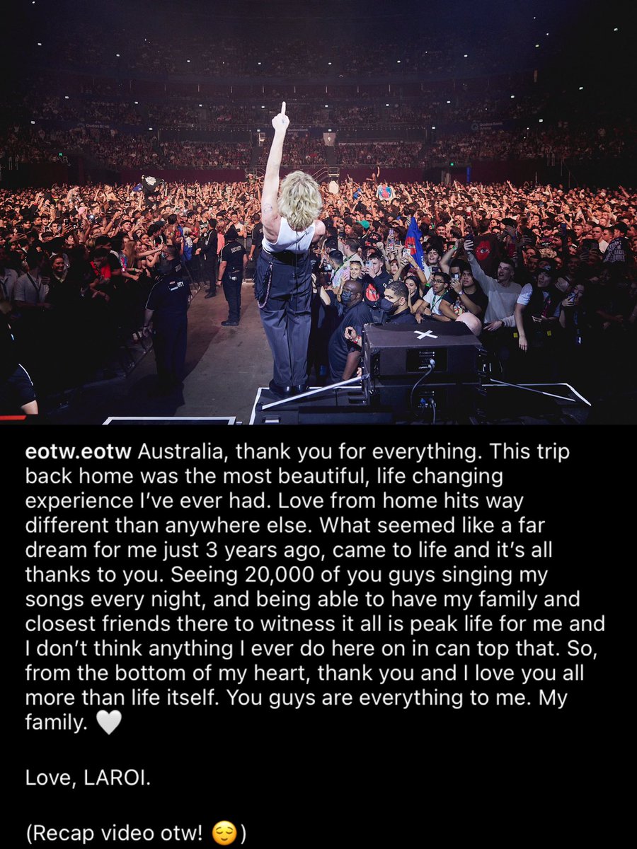 thekidlaroii's tweet photo. Message from Laroi 🇦🇺🤍 https://t.co/bNunS4SzVf