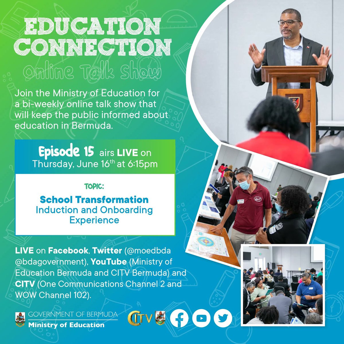 learning1stbda's tweet image. Tune in now for Education Connection. Head to the @moedbda or @BdaGovernment Facebook or Twitter pages to join the conversation. #learningfirstbda
