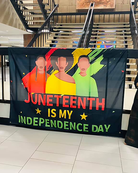 PurdueNorthwest's tweet photo. On Saturday, PNW will celebrate Juneteenth with a family, friendly free, and open to the public event from 11 a.m. to 2 p.m. in Founders Plaza north of the Student Union and Library Building: https://t.co/xpVoNFASmM https://t.co/3b1nUl8jil