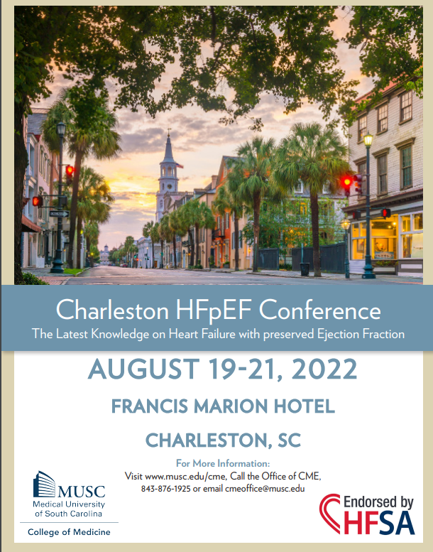 It's time 2 register for the 2nd Charleston HFpEF Conference: Aug 19-21. Bring your family to the beach & join us 4 terrific discussions.
medicine.musc.edu/education/cme/…
@BiykemB @scottdsolomon #BarryBorlaug @NutritionHF @LitwinSheldon @HFpEF @FudimMarat @JenHoCardiology @amorrismd #Zile