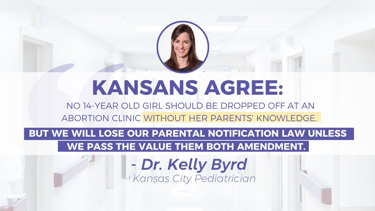 We are at risk of losing our basic parental notification law unless we vote YES on #ValueThemBoth on August 2nd. 

Share this post to help spread the word. 🗣️
