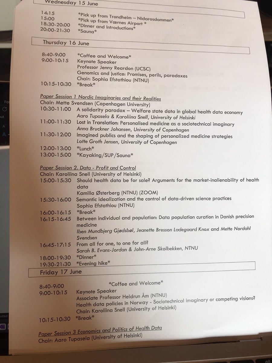 philosofouka's tweet photo. Wonderful first day of talks, walks and captivating conversations on biomedical gentrification, paradoxes of solidarity, nation branding and newborn babies blood at #GenomicJustice and Ethics of Data NOS-HS meeting #Kuringen @karoliina_snell @AaroTupasela @heidrunam @grothjensen https://t.co/o3V9liCadJ