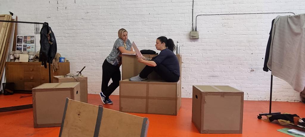 Working hard with <a href="/AlexandraTahnee/">Alex Tahnée</a> <a href="/AuntieR8chel/">Rachel Brownstein</a> and <a href="/CharlotteRyderr/">Charlotte Ryder</a> to bring "Magnolia Walls" to <a href="/northernstage/">Northern Stage</a> with the incredible <a href="/workietickettc/">Workie Ticket Theatre CIC</a>. There are limited seats left for the shows Fri/Sat next week. Grab yours now while you can!