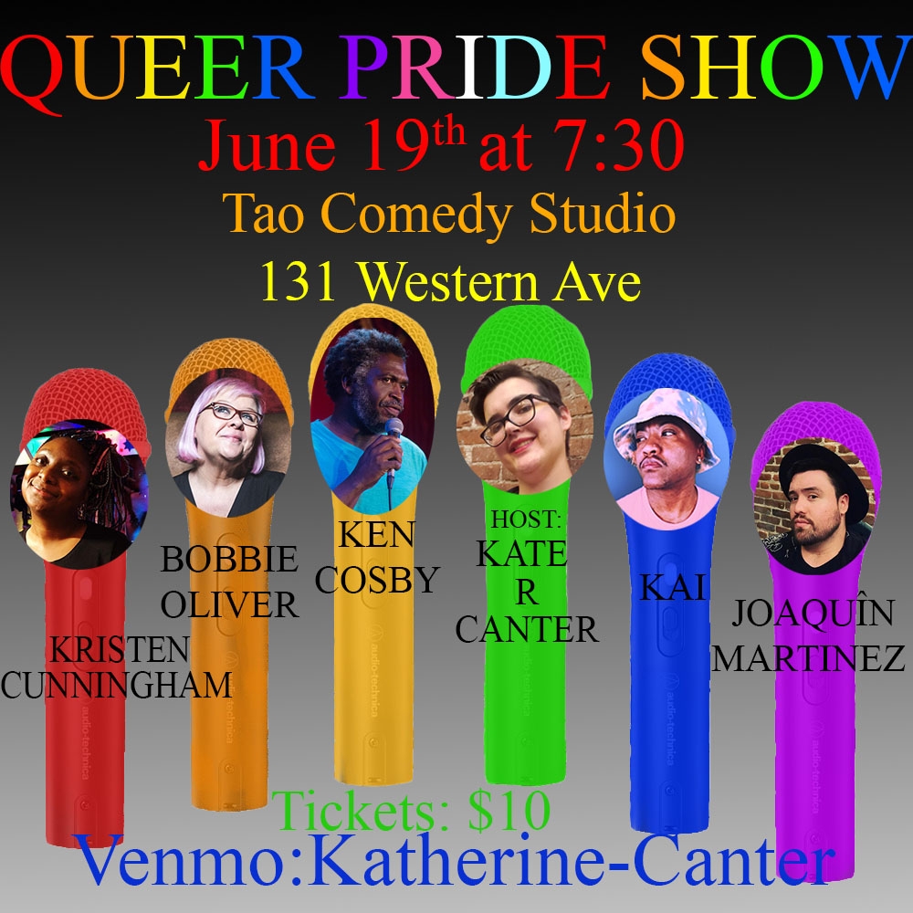 SUNDAY AT 7:30 PST!

Celebrate #Queer #Pride Month at @taocomedystudio
 (131 S Western Ave)! In person on the lovely outdoor patio or on zoom!

Featuring @Itoccurstome
 <a href="/thebobbieoliver/">🪷Bobbie Oliver AmazonPrimeGreatestHits</a>
 <a href="/evilkaiguy/">no</a>
 <a href="/Huakeeen/">Shaqueera</a>
 and headliner <a href="/KenCosby/">The Curious Ken Cosby</a>

Tickets: $10 (Venmo Katherine-Canter)