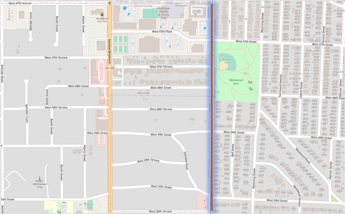 Road closure: From 7 AM - 5 PM on Friday, June 17th, State Line Rd. will be closed for road resurfacing from 47th to 50th Terr. Please plan an alternate route tomorrow for any trips planned along the stretch illustrated below.