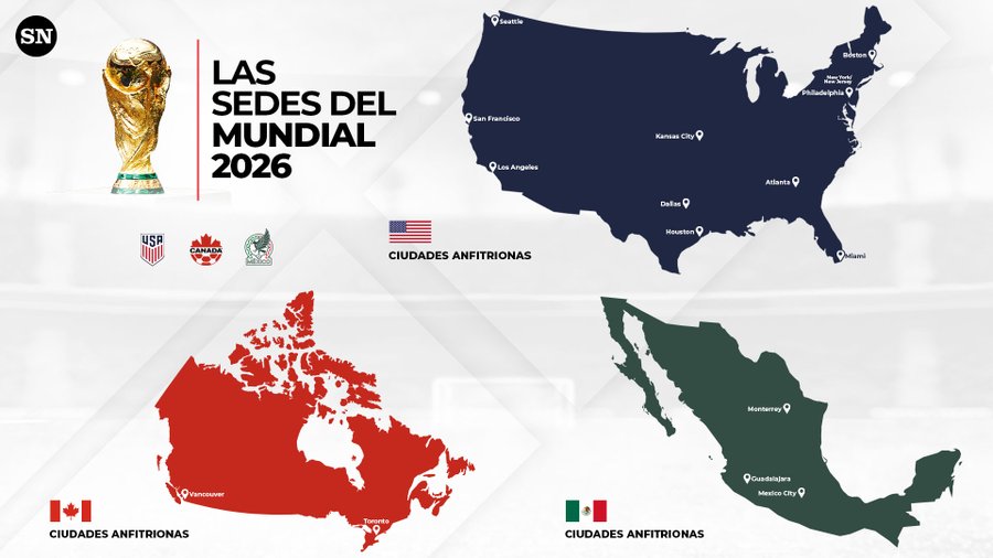 se jugará el Mundial 2026? Ciudades y sedes confirmadas de México, Estados Unidos y Canadá | Sporting News
