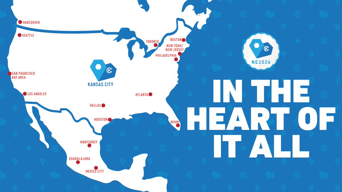 FWC26KansasCity's tweet photo. The ❤️ of America. In the heart of it all.

#KC2026 // #HostCity2026 // #FIFAWorldCup https://t.co/ekV0BRq4jn