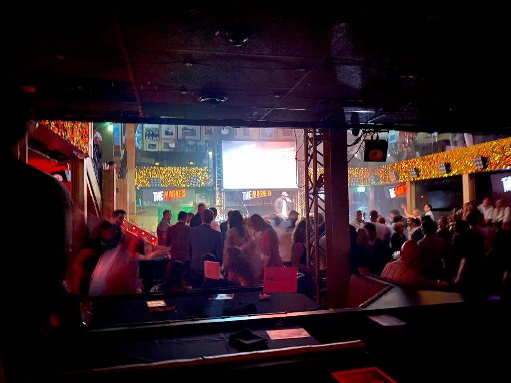 Breadwinner's tweet photo. Our Breadwinner team is having a blast at the #MakePositive Salesforce World Tour London Afterparty! Thanks to our friends at @precursive for the invite! #SalesforceTour https://t.co/2WNnRc3tss