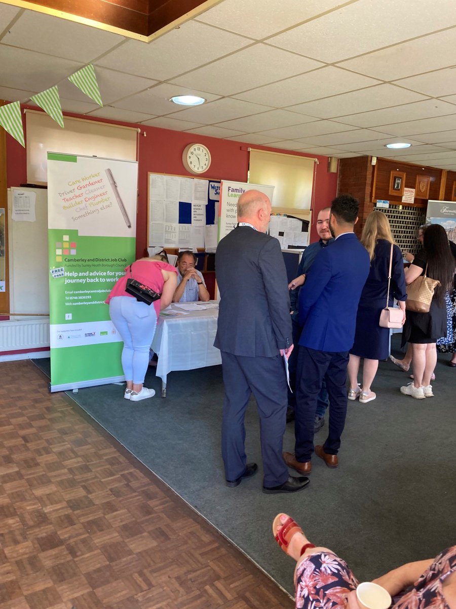 juniorkinguk's tweet photo. Welll done to the team in #Camberley hosting a jobsfair in the Old Dean Estate, bringing employers, providers  and jobs to the heart of the community. 10 immediate job offers with over 90 securing follow up interviews #WaytoWork @Prathiba01 https://t.co/dxYEJU3xOJ