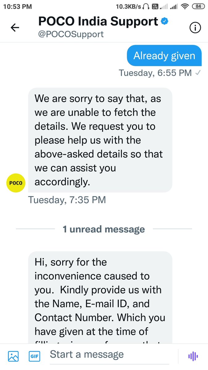 Surendra9222455's tweet photo. @IndiaPOCO Ban POCO Phones
I've been trying to get my Camera &amp; touch issue solved with you for over a week now. I've listed all of my problems in the. Mi query sheet and still it's not solved. What's the point of asking me the same question again and again? https://t.co/WMGfAarFgN