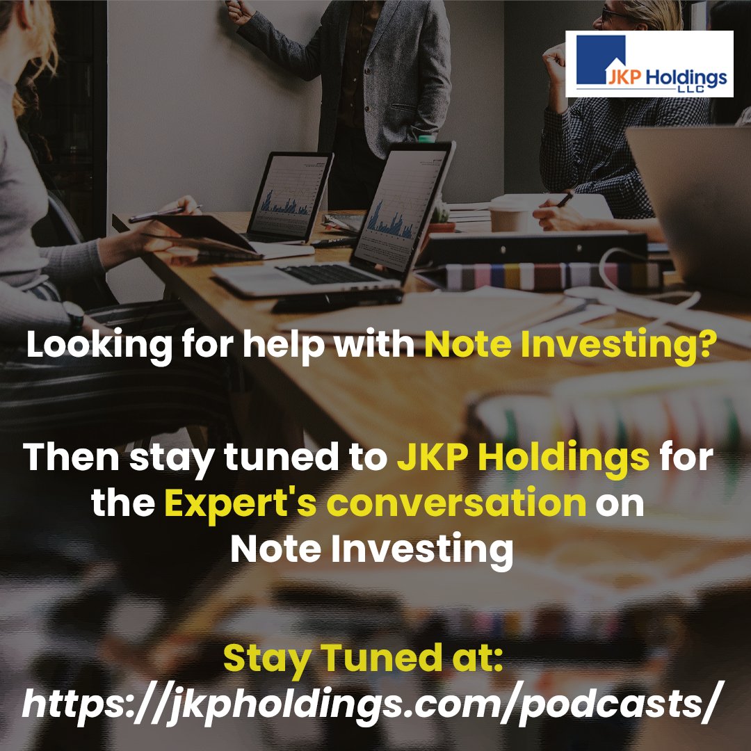 JkpHoldings's tweet photo. Looking for help with Note Investing? Then stay tuned to JKP Holdings for the expert's conversation on note investing. Stay Tuned at: https://t.co/az6ZQTQaDT
.
#realestate #noteinvesting #noteinvestor #notebuyer #investment #realestatenoteinvesting #realestateinvesting #jkphol https://t.co/kqxE16Jgg8