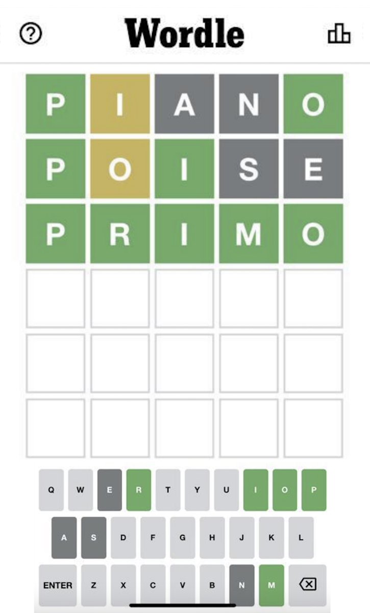 PrimoArtists's tweet photo. Wordle of the Day: PRIMO! 😮

#primo #primoartists #wordle361 https://t.co/ZEtuCjBnix