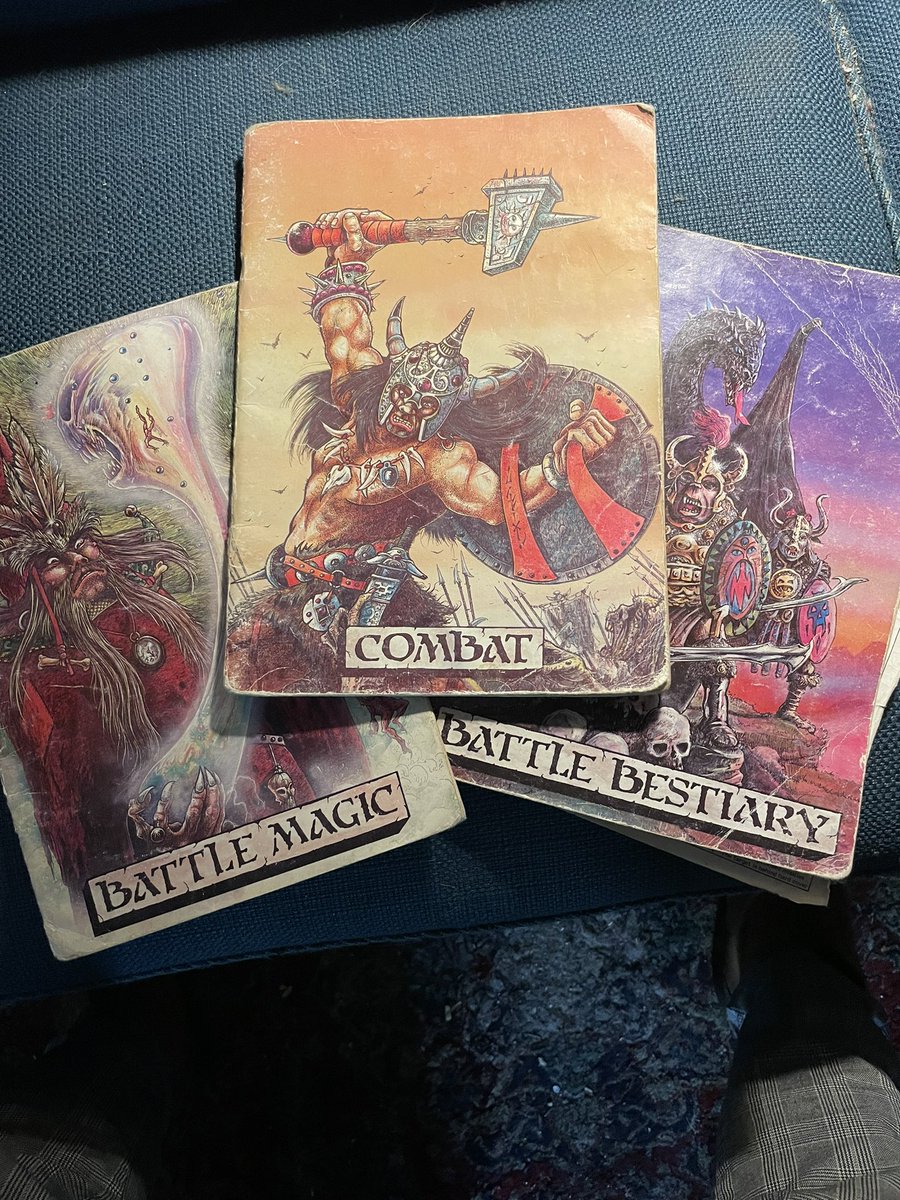 bigGF's tweet photo. My original warhammer rule books from 1984. Just one of those things you never let go of. #WarhammerCommunity #WarhammerCommunity #warhammer40k https://t.co/m5Vs4g6QUI