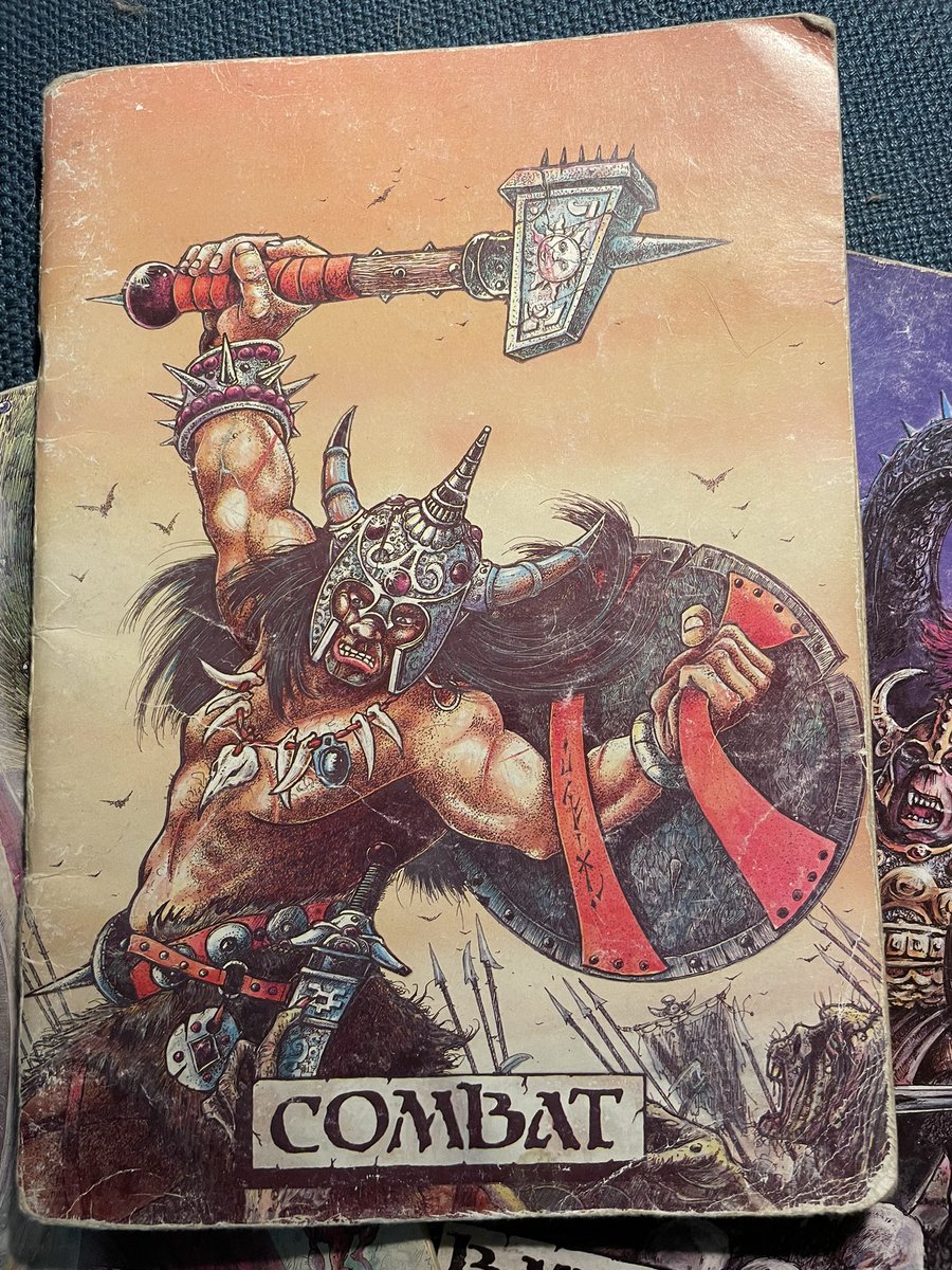 bigGF's tweet photo. My original warhammer rule books from 1984. Just one of those things you never let go of. #WarhammerCommunity #WarhammerCommunity #warhammer40k https://t.co/m5Vs4g6QUI