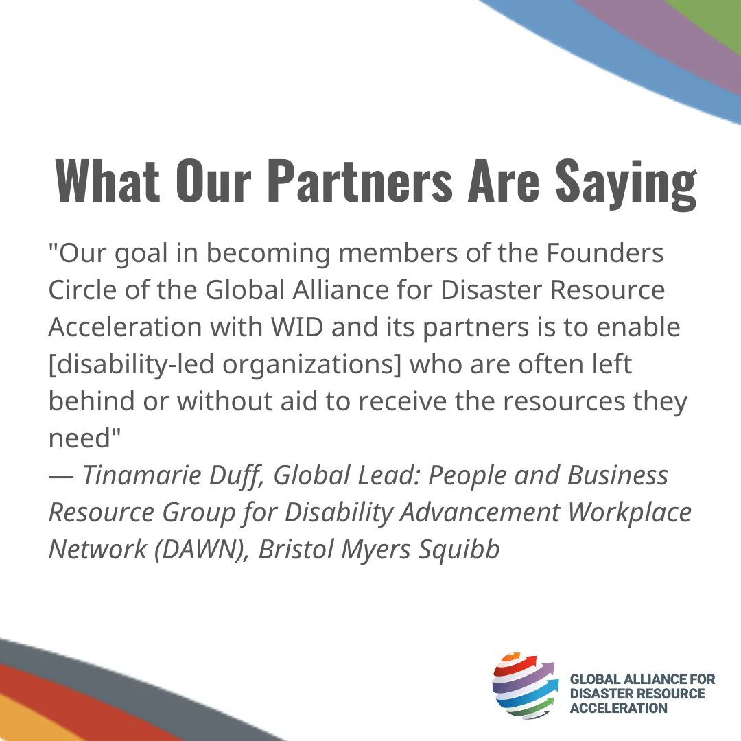 Our mission is to bring together disability-led organizations, foundations, corporations, and other allies to identify needs and link partners to accelerate assistance and resources, before, during, and after disasters. Here’s what our partners are saying about us!