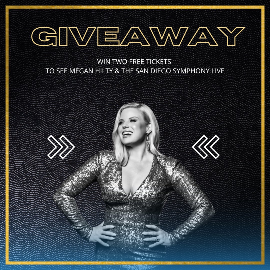 WIN TWO FREE TICKETS to see me and the San Diego Symphony live in concert on July 8th. 

More details on my IG:
instagram.com/meganhilty