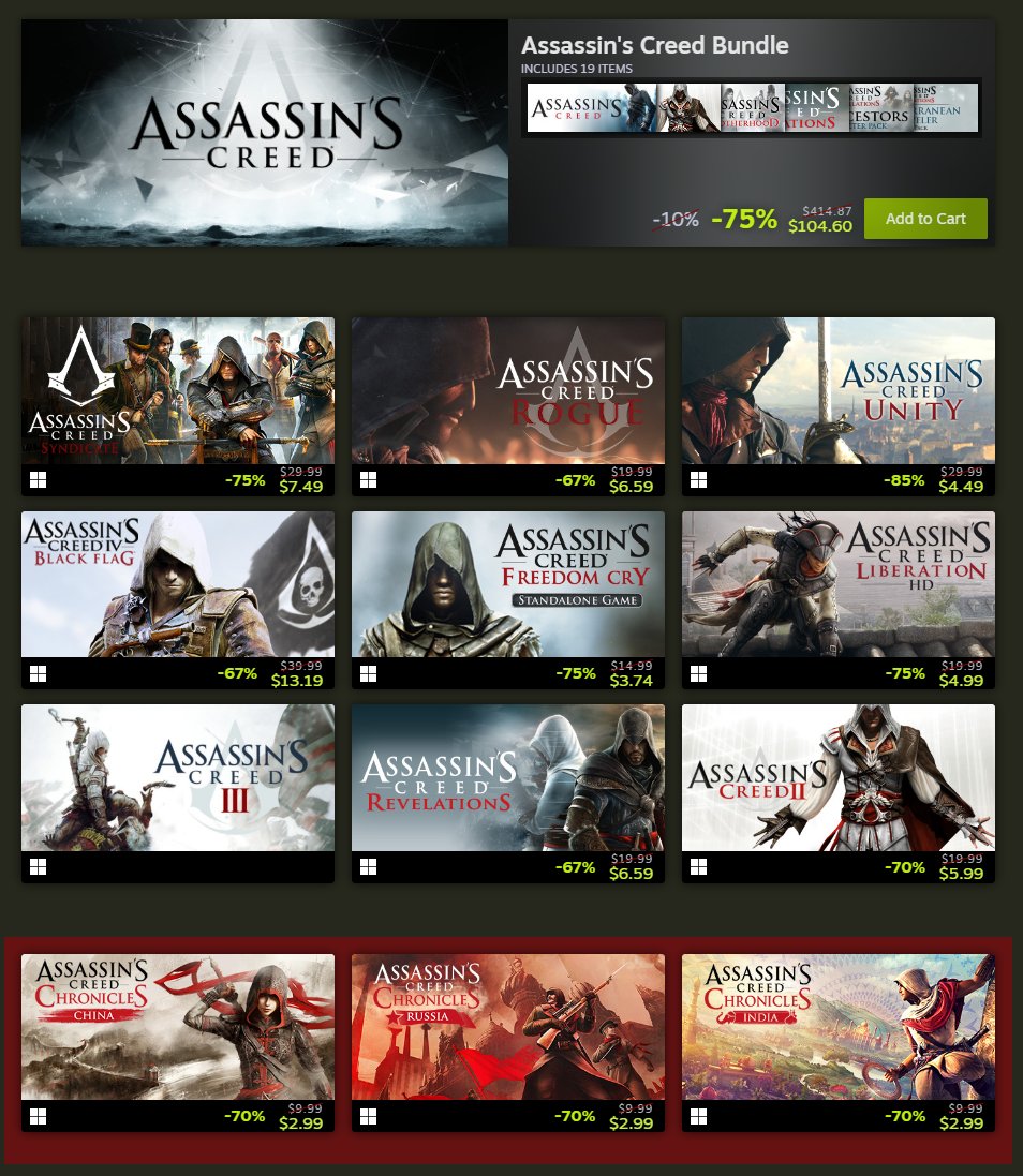 Assassin's Creed Bundle on Steam