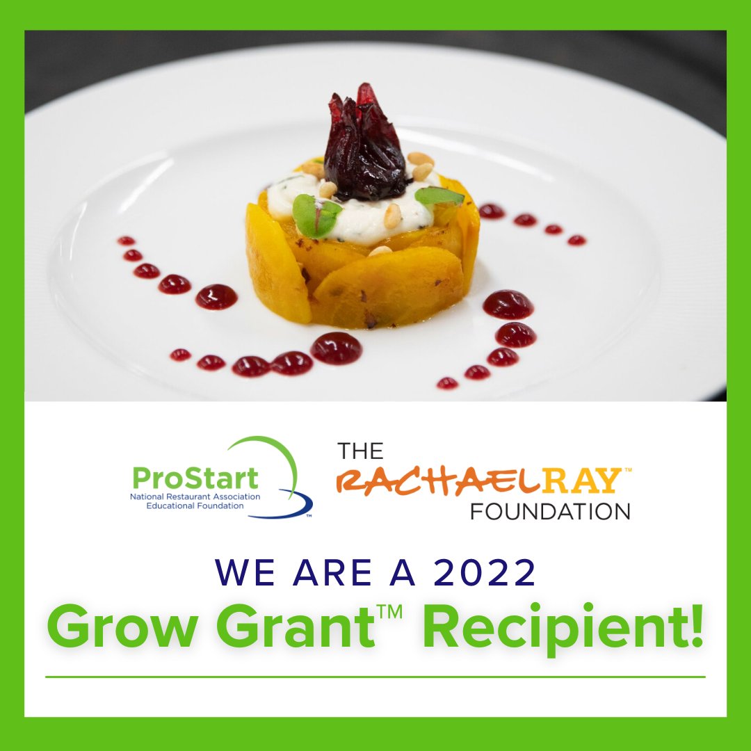 Randolph Schools is proud to announce we have won a $5,000 #ProStartGrowGrant from the #RachaelRayFoundation! This grant will help launch the careers of @ProStart program students and future culinary and restaurant management talent at Randolph Schools! @rachaelray 🎉