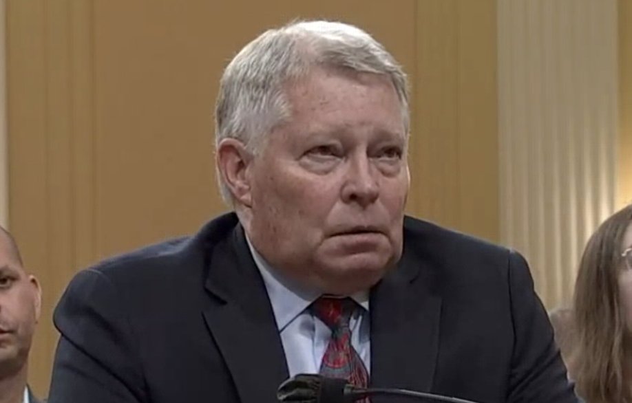 BrianKarem's tweet photo. It is obvious how pained Judge Luttig is as he testifies.
Here is a man who keenly understands the ramifications of Jan. 6 and is horrified by it. https://t.co/Jjt0QWQr1R